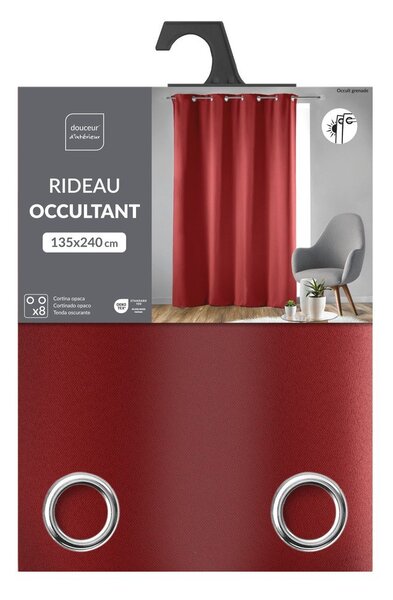 Tenda oscurante rossa 135x240 cm Occult – douceur d'intérieur