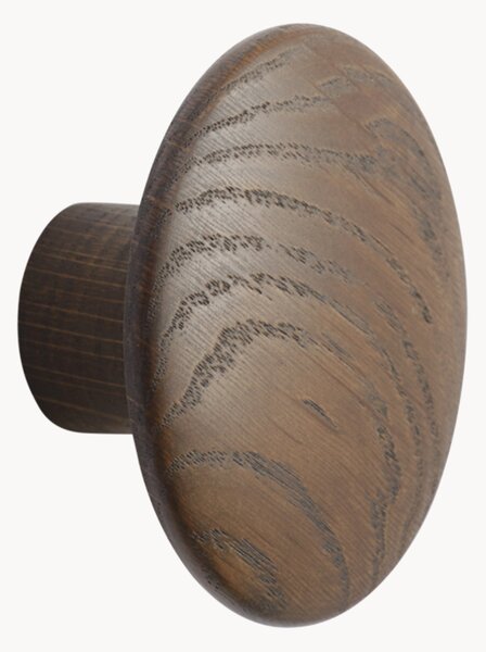 Gancio da parete in legno di quercia Dots, Ø 9 cm