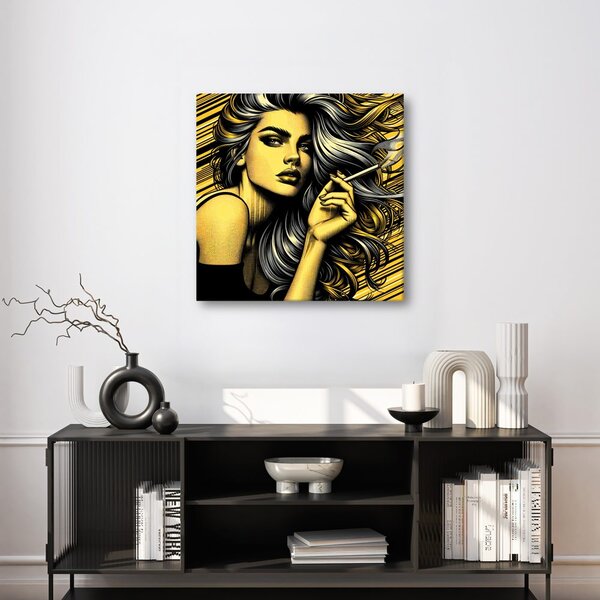 Quadro su tela – Donna dai capelli ondulati