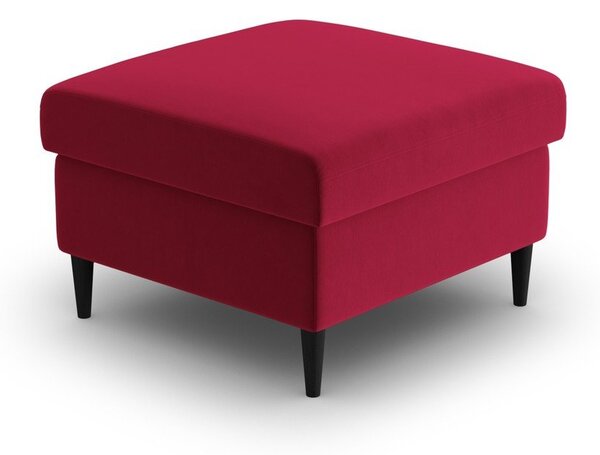 Poggiapiedi rosso con rivestimento in velluto Kyoto – Cosmopolitan Design