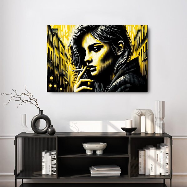 Quadro su tela – Ritratto urbano di donna