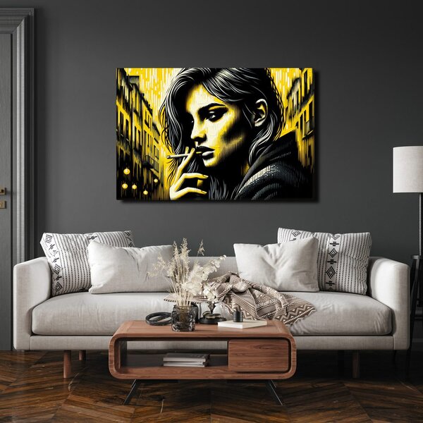 Quadro su tela – Ritratto urbano di donna