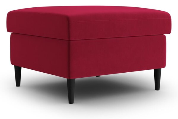 Poggiapiedi rosso con rivestimento in velluto Kyoto – Cosmopolitan Design
