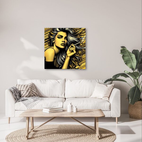 Quadro su tela – Donna dai capelli ondulati