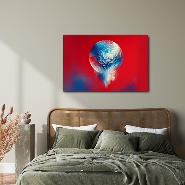 Quadro su tela – Sfera astratta tra le nuvole