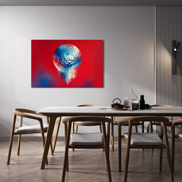 Quadro su tela – Sfera astratta tra le nuvole