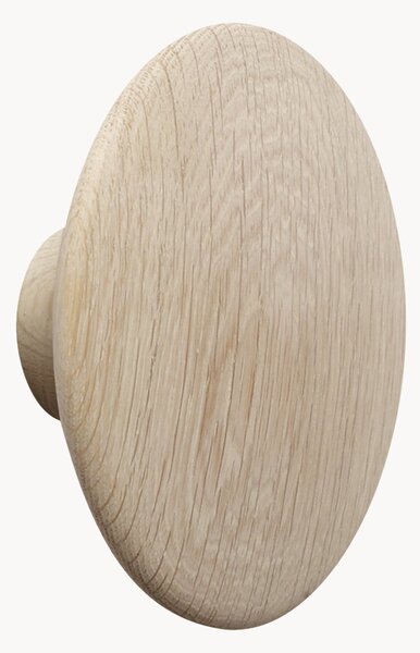 Gancio da parete in legno di quercia Dots, Ø 17 cm