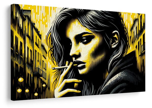 Quadro su tela – Ritratto urbano di donna