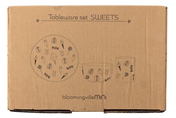 Set da pranzo per bambini in gres 3 pz Sweets – Bloomingville Mini