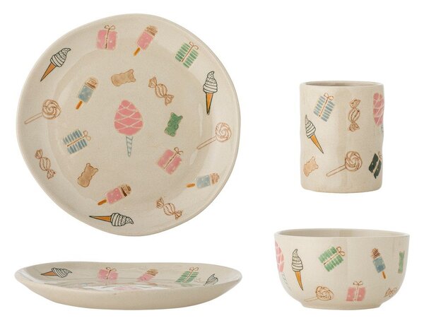 Set da pranzo per bambini in gres 3 pz Sweets – Bloomingville Mini