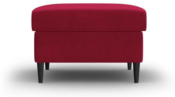 Poggiapiedi rosso con rivestimento in velluto Kyoto – Cosmopolitan Design