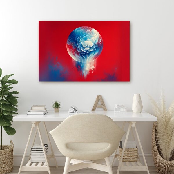 Quadro su tela – Sfera astratta tra le nuvole