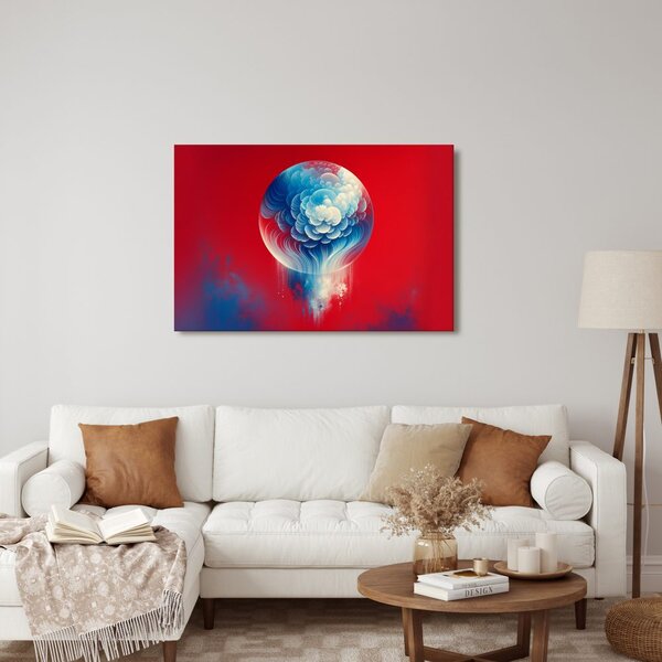 Quadro su tela – Sfera astratta tra le nuvole