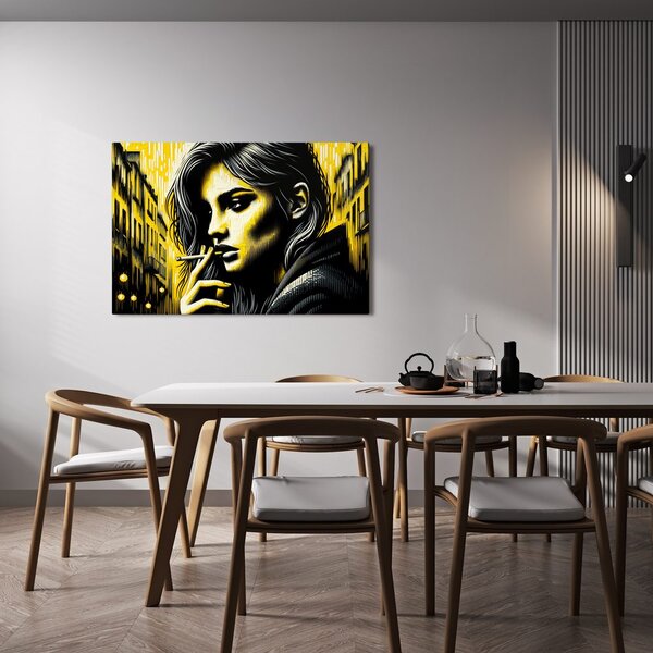 Quadro su tela – Ritratto urbano di donna