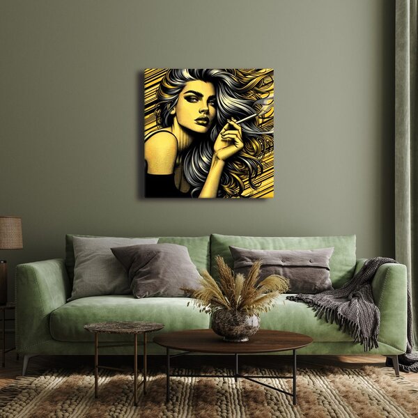 Quadro su tela – Donna dai capelli ondulati