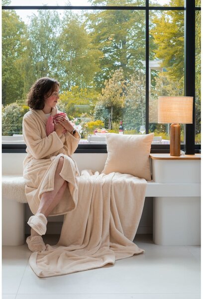 Coperta avorio in micropile 150x200 cm Pippa – Tiseco Home Studio