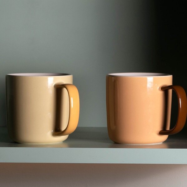 Tazza arancione in new bone china 370 ml Mae – ONA
