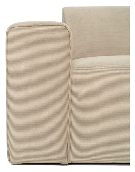 Modulo divano in velluto a coste beige (angolo sinistro) Sting - Scandic