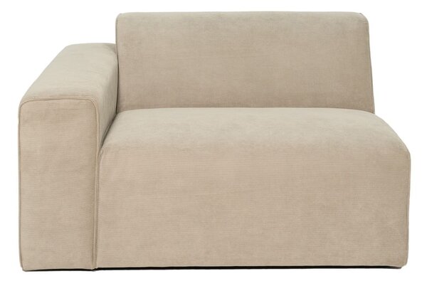 Modulo divano in velluto a coste beige (angolo sinistro) Sting - Scandic