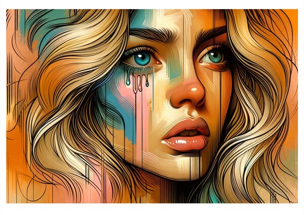 Quadro su tela – Ritratto moderno di donna