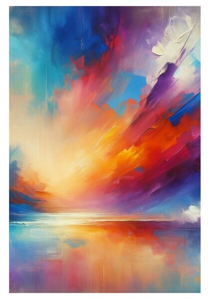 Quadro su tela – Tramonto in sfumature arcobaleno