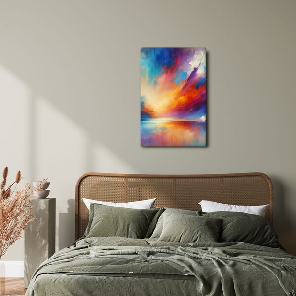 Quadro su tela – Tramonto in sfumature arcobaleno