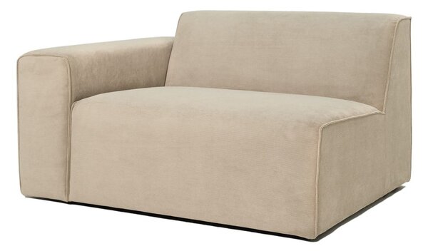 Modulo divano in velluto a coste beige (angolo sinistro) Sting - Scandic