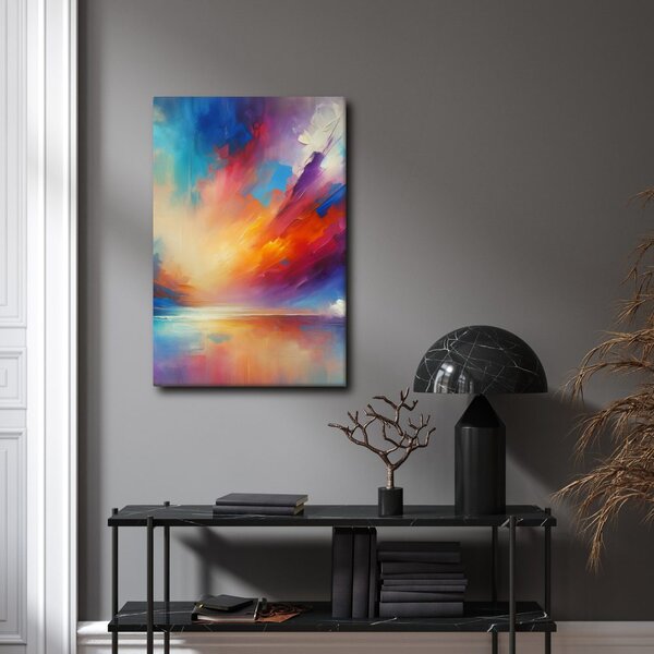 Quadro su tela – Tramonto in sfumature arcobaleno