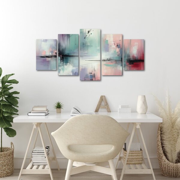 Quadri 5 pezzi – Armonia astratta di colori