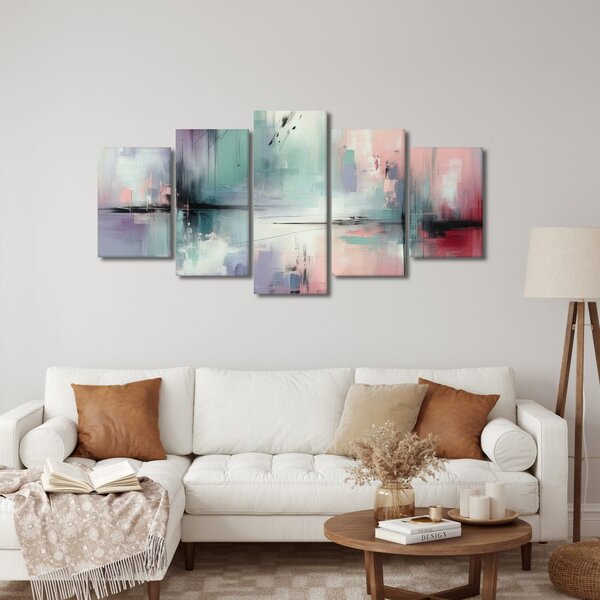 Quadri 5 pezzi – Armonia astratta di colori