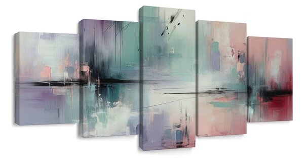 Quadri 5 pezzi – Armonia astratta di colori