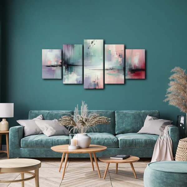 Quadri 5 pezzi – Armonia astratta di colori