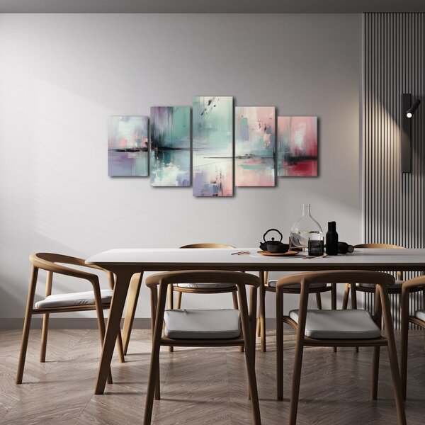 Quadri 5 pezzi – Armonia astratta di colori
