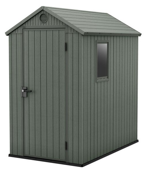 Casetta da Giardino Porta Attrezzi 125,8x184,5x205,1 cmin Evotech+ Keter Darwin 4x6 Verde