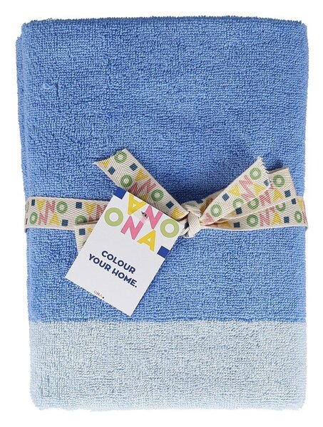 Set di asciugamani tipo terry blu in cotone 2 pz 50x100 cm Pixie – ONA