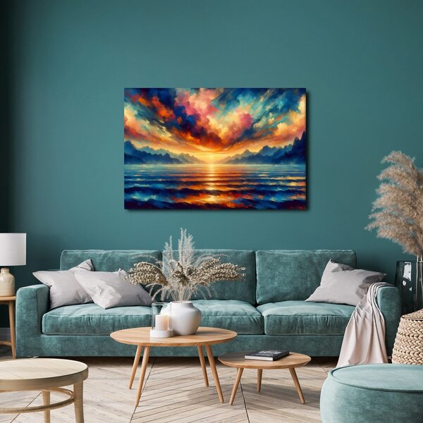 Quadro su tela – Tramonto sull'oceano