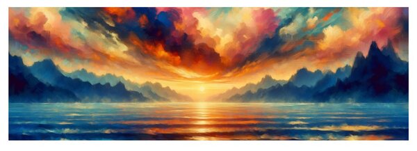 Quadro su tela – Acque calme al tramonto