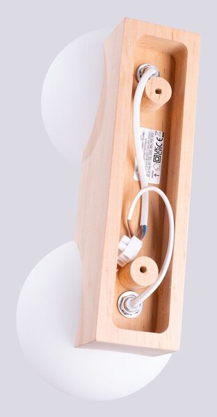 Plafoniera bianca/di colore naturale con paralume in vetro ø 12 cm Solum – Sollux