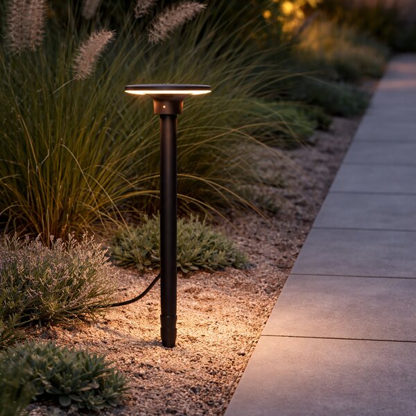 Faretto a picchetto moderno nero con LED IP54 - Skyf
