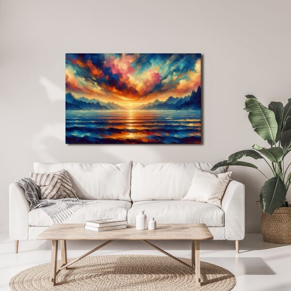 Quadro su tela – Tramonto sull'oceano