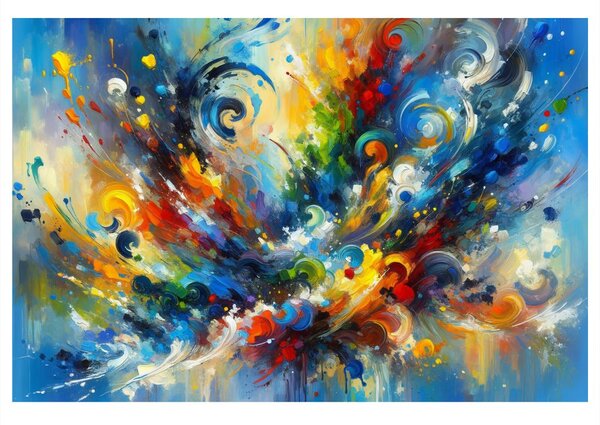Quadro su tela – Esplosione astratta di colori
