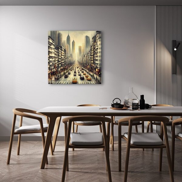 Quadro su tela – Vivacità metropolitana al crepuscolo