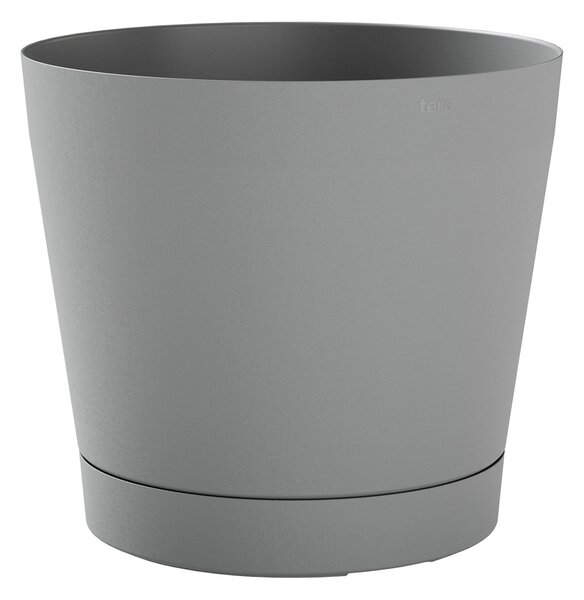 Vaso da Interno e Esterno Ø24x22cm in Polipropilene Orione 24 Fog Grey Grigio Chiaro
