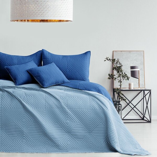 Copriletto blu in microfibra con rivestimento trapuntato 220x240 cm Softa – Restilo