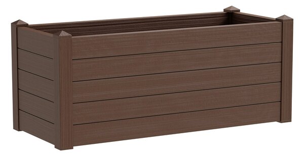 Fioriera da Giardino 100x42x40 cm in Polipropilene Trama 002 Moka Marrone Scuro