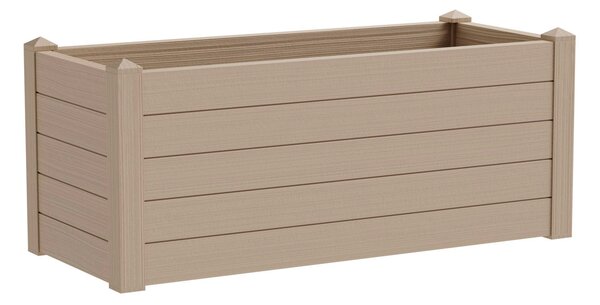 Fioriera da Giardino 100x42x40 cm in Polipropilene Trama 002 Almond Mandorla
