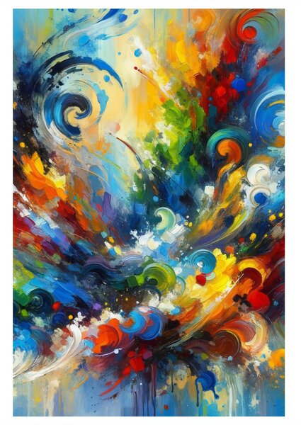 Quadro su tela – Vortice di energia e colori