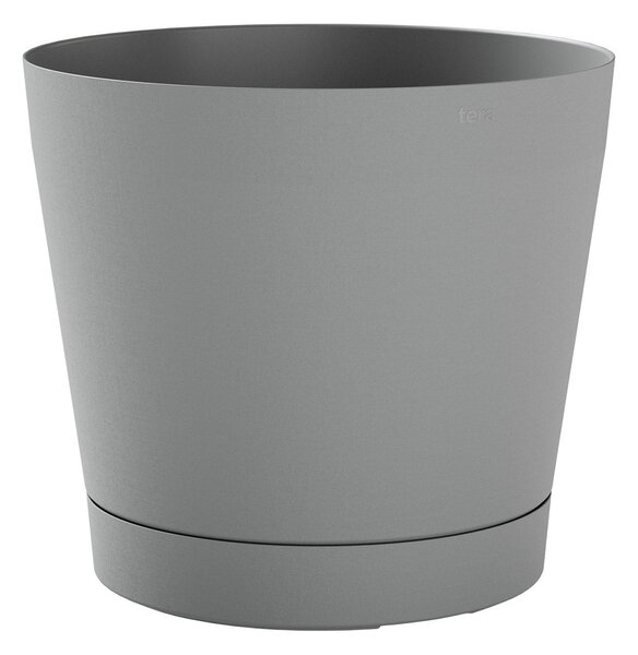 Vaso da Interno e Esterno Ø24x22cm in Polipropilene Orione 24 Fog Grey Grigio Chiaro