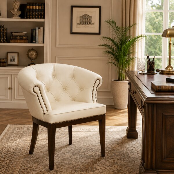 Sedia Chesterfield Diana Pelle Primo Fiore Premium – Eleganza Classica e Comfort Artigianale