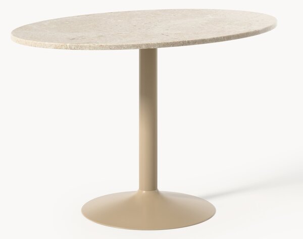 Tavolo ovale con piano in marmo Miley, 120 x 80 cm